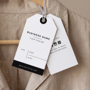 Simple Minimalist Business Name Price Hang Tags