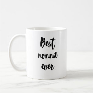 Simple Minimalist Calligraphy Best Nonna Ever Coffee Mug