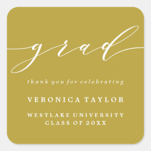 SIMPLE MINIMALIST CALLIGRAPHY GRADUATION STICKER