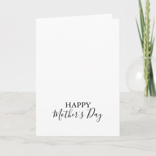 Simple Minimalist Calligraphy Mothers Day Card