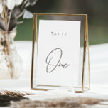 Simple Minimalist Calligraphy Wedding Table Number<br><div class="desc">Design features an handwritten font and modern minimalist design. Designed to coordinate with for the «ESSENTIALS» Wedding Invitation Collection. To change details,  click «Personalize». View the collection link on this page to see all of the matching items in this beautiful design or see the collection here: https://bit.ly/3iNzQAD</div>
