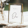 Simple Minimalist Calligraphy Wedding Table Number