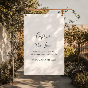 Simple Minimalist Capture the Love Hashtag Sign