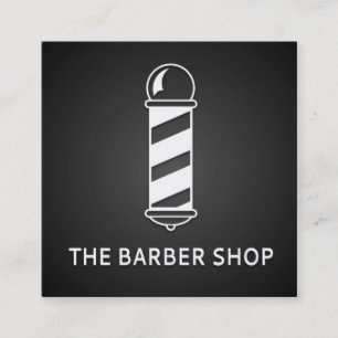 Simple Minimalist Chalkboard Barber Shop Square Business Card