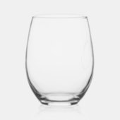 Simple Minimalist Cheers and Names  Stemless Wine Glass (Right)