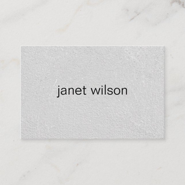 simple minimalist chic gray texture business card (Front)