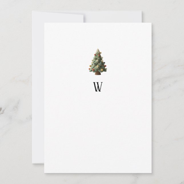Simple Minimalist Christmas  Holiday Card (Front)