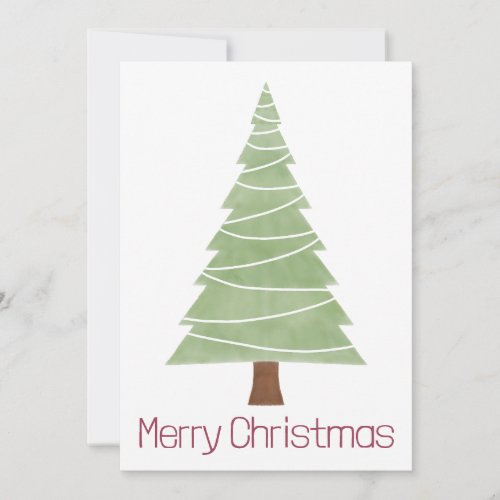 Simple Minimalist Christmas Tree Holiday Card