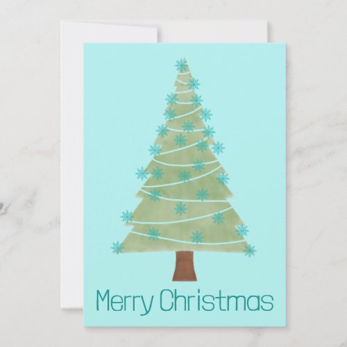 Simple Minimalist Christmas Tree Holiday Card