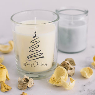 Simple Minimalist Christmas Tree With Star Gift Scented Candle