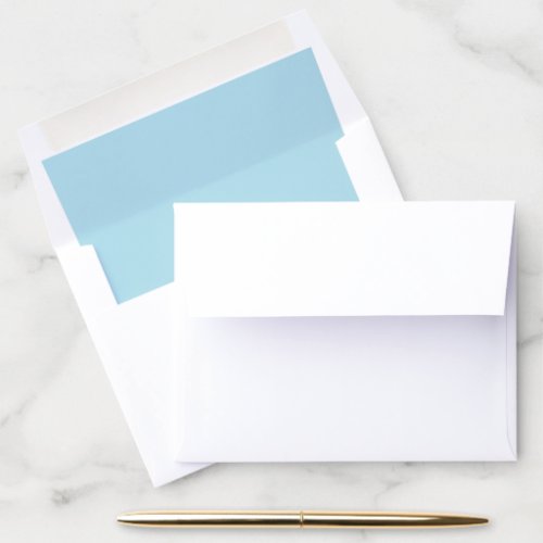 Simple Minimalist Classic Modern Pastel Light Blue Envelope Liner