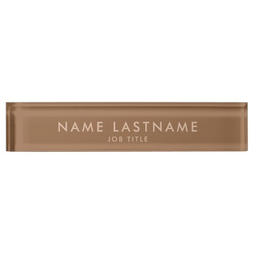 Simple Minimalist Classic Modern Personalised Name Desk Name Plate