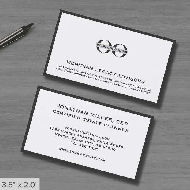 Simple Minimalist Company Logo Business Card (Creator Uploaded)