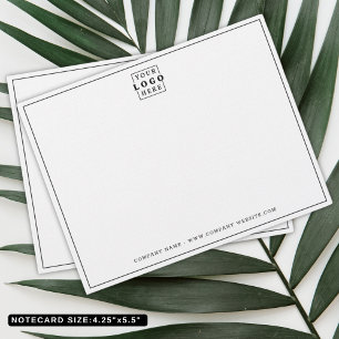 Simple Minimalist Company Name Business Logo Note Card