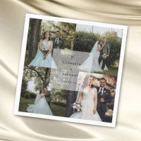 Simple Minimalist Couple Wedding Photo Collage