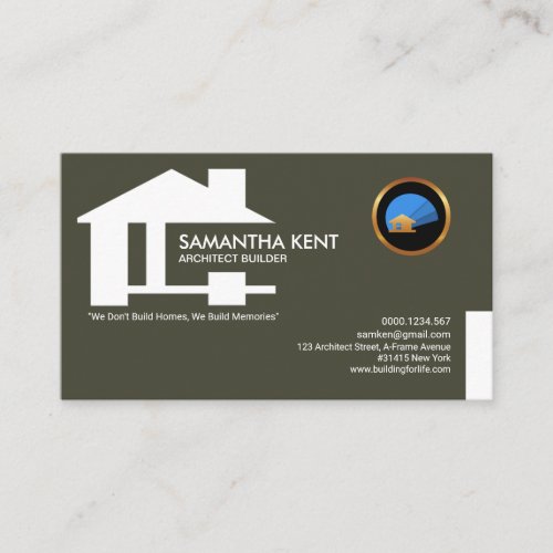 Simple Minimalist Creative Builder Architect Business Card