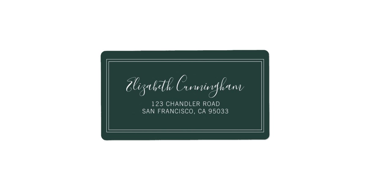 Simple Minimalist Cursive Script Return Address Label | Zazzle