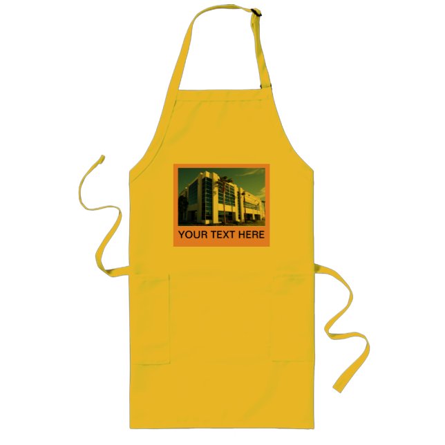 Simple Minimalist Custom Business Logo | Name Long Apron (Front)