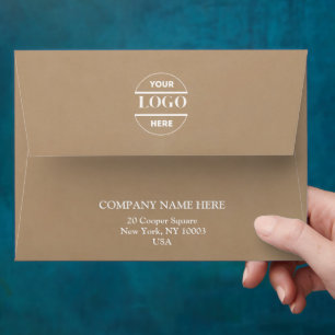 Simple Minimalist Custom Logo & Text Envelope
