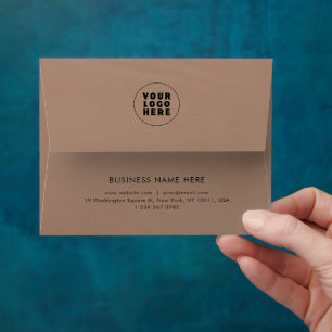 Simple Minimalist Custom Logo & Text Envelope