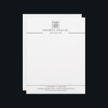 Simple Minimalist Custom Logo & Text   Letterhead<br><div class="desc">Create Your Own Letterhead with Your Company Logo! Personalize this product with your business logo, company name, text, photo, or artwork to match your brand or personal style. Whether you're promoting your business, creating a thoughtful gift, or designing something unique for yourself, this customizable item is perfect for any occasion....</div>