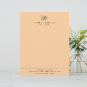 Simple Minimalist Custom Logo & Text Letterhead