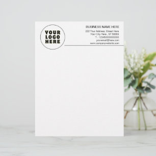 Simple Minimalist Custom Logo & Text   Letterhead