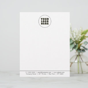 Simple Minimalist Custom Logo & Text   Letterhead