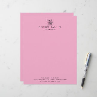 Simple Minimalist Custom Logo & Text   Letterhead