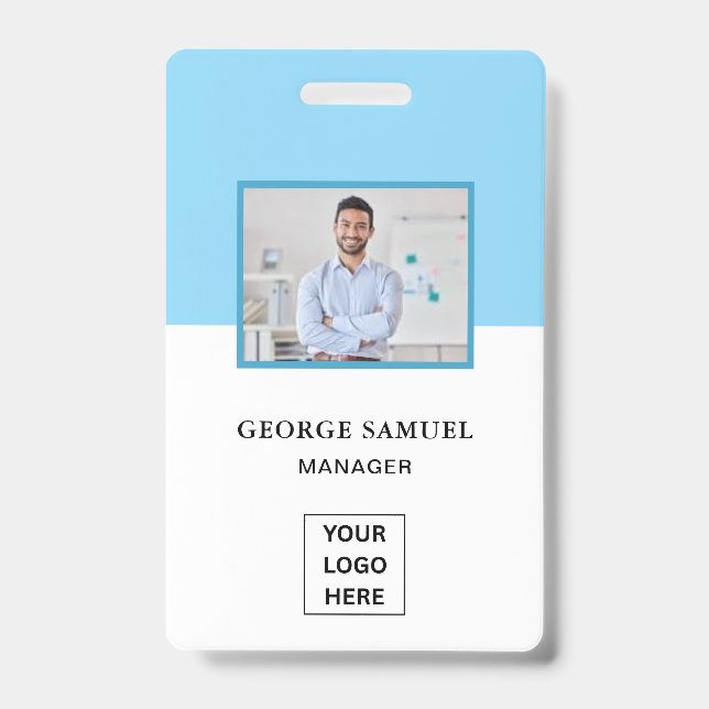Simple Minimalist Custom Logo & Text Promotional Badge (Front)