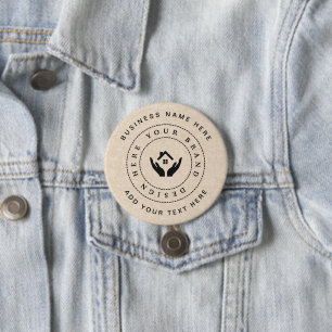 Simple Minimalist Custom Logo & Text Promotional Button