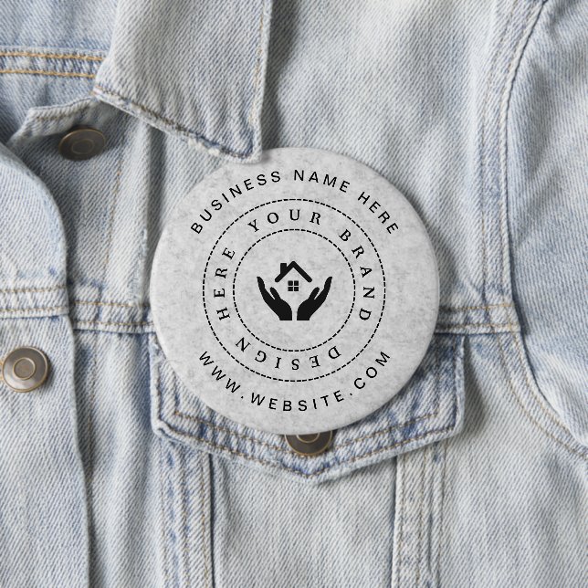 Simple Minimalist Custom Logo & Text Promotional Button (In Situ)