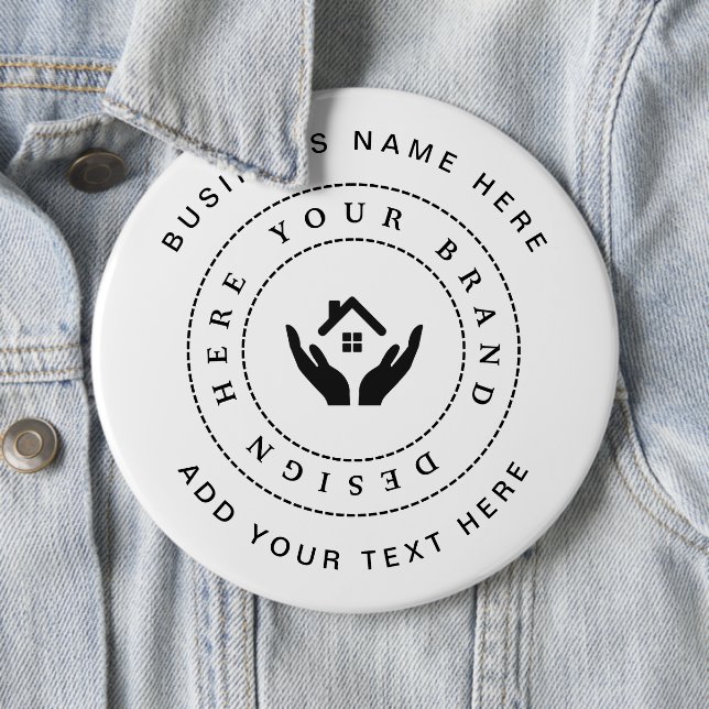 Simple Minimalist Custom Logo & Text Promotional Button (In Situ)