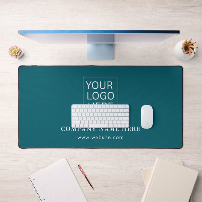 Simple Minimalist Custom Logo & Text Promotional Desk Mat (Office 1)