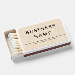 Simple Minimalist Custom Logo & Text Promotional Matchboxes