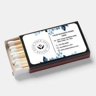 Simple Minimalist Custom Logo & Text Promotional Matchboxes