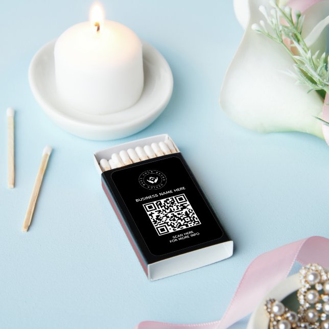 Simple Minimalist Custom Logo & Text Promotional Matchboxes (Insitu)