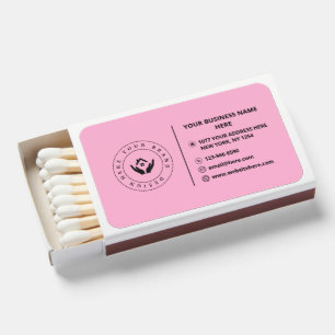Simple Minimalist Custom Logo & Text Promotional Matchboxes