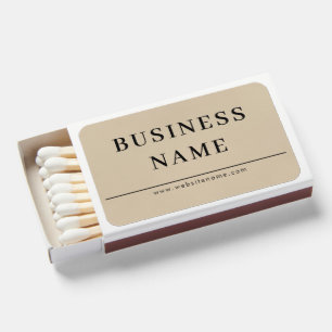 Simple Minimalist Custom Logo & Text Promotional Matchboxes