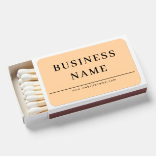 Simple Minimalist Custom Logo & Text Promotional Matchboxes