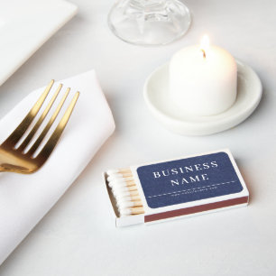 Simple Minimalist Custom Logo & Text Promotional Matchboxes