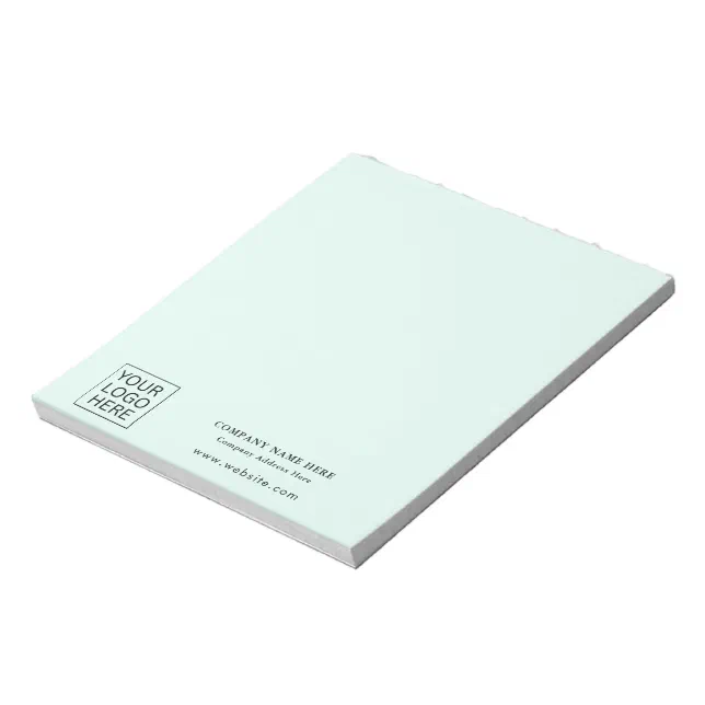 Simple Minimalist Custom Logo & Text Promotional Notepad | Zazzle