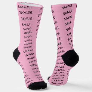 Simple Minimalist Custom Logo & Text Socks