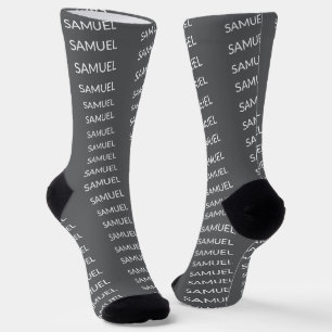 Simple Minimalist Custom Logo & Text Socks
