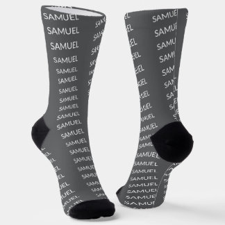 Simple Minimalist Custom Logo & Text Socks