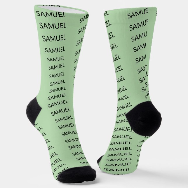 Simple Minimalist Custom Logo & Text   Socks (Angled)