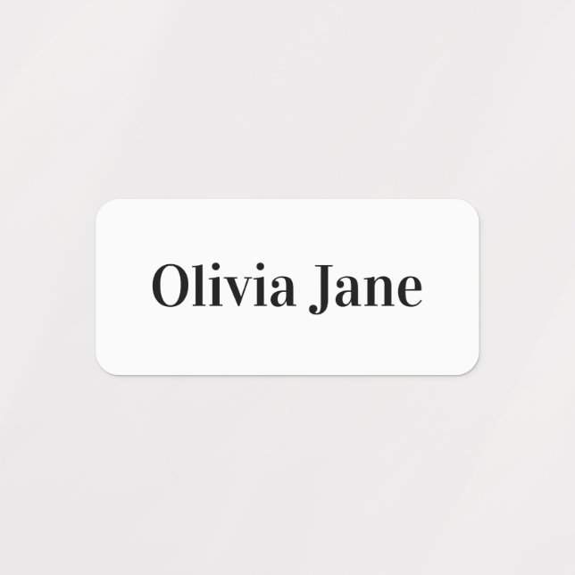 Simple Minimalist Custom Name Kids' Labels (Design 1)