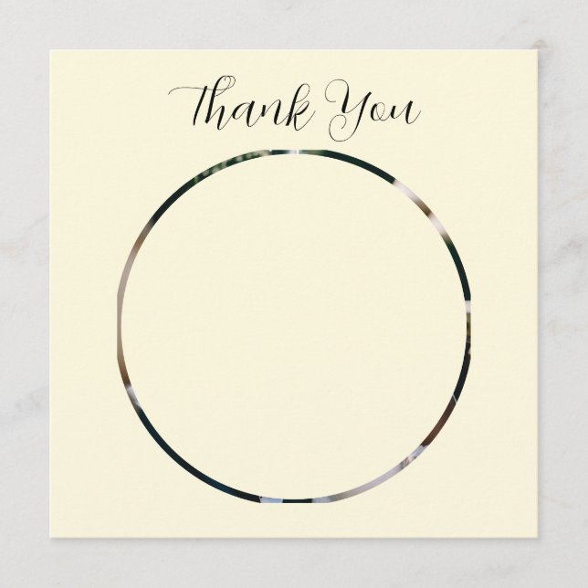 Simple Minimalist Custom Photo Wedding Thank You Note Card (Front)