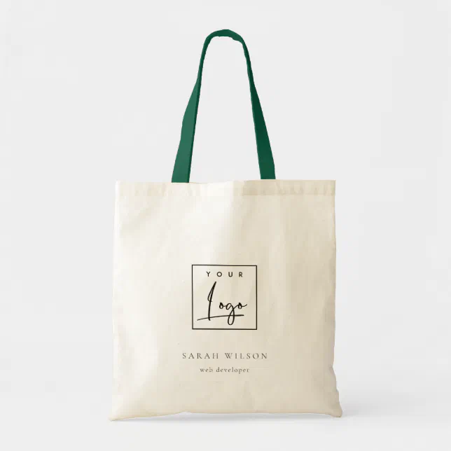 Simple Minimalist Custom Promotional Business Logo Tote Bag | Zazzle
