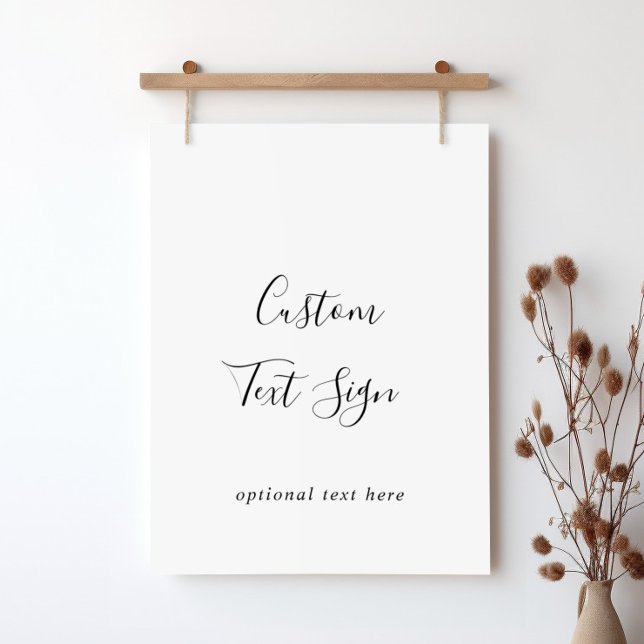 Simple Minimalist Custom Text Sign (Creator Uploaded)